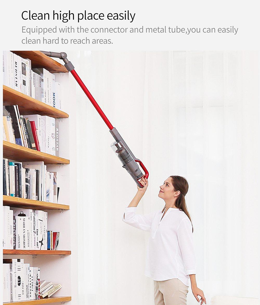 JIMMY JV65 Handheld Cordless Stick Vacuum Cleaner 22Kpa Suction Power 145AW Digital Motor 70 Minute Run Time 0.5L Big Dust Cup Low Noise Anti-winding Hair Mite + Water Tank - Red