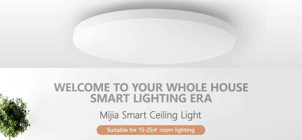 Xiaomi Mijia Smart LED Ceiling Light 220V Support WiFi / bluetooth / APP / Voice Control - White
