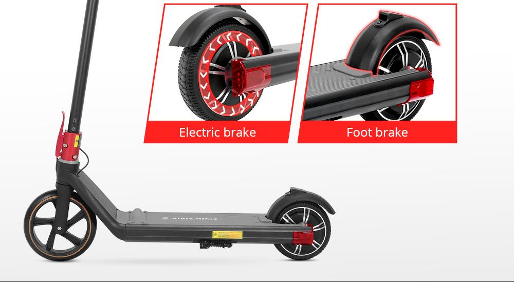 KUGOO KIRIN Mini 2 Folding Electric Scooter for Child 150W Brushless Motor Max 15 km/h 4AH Battery Front 8 Inch Rear 6.5 Inch Solid Tires 10~15km Max Range - Black