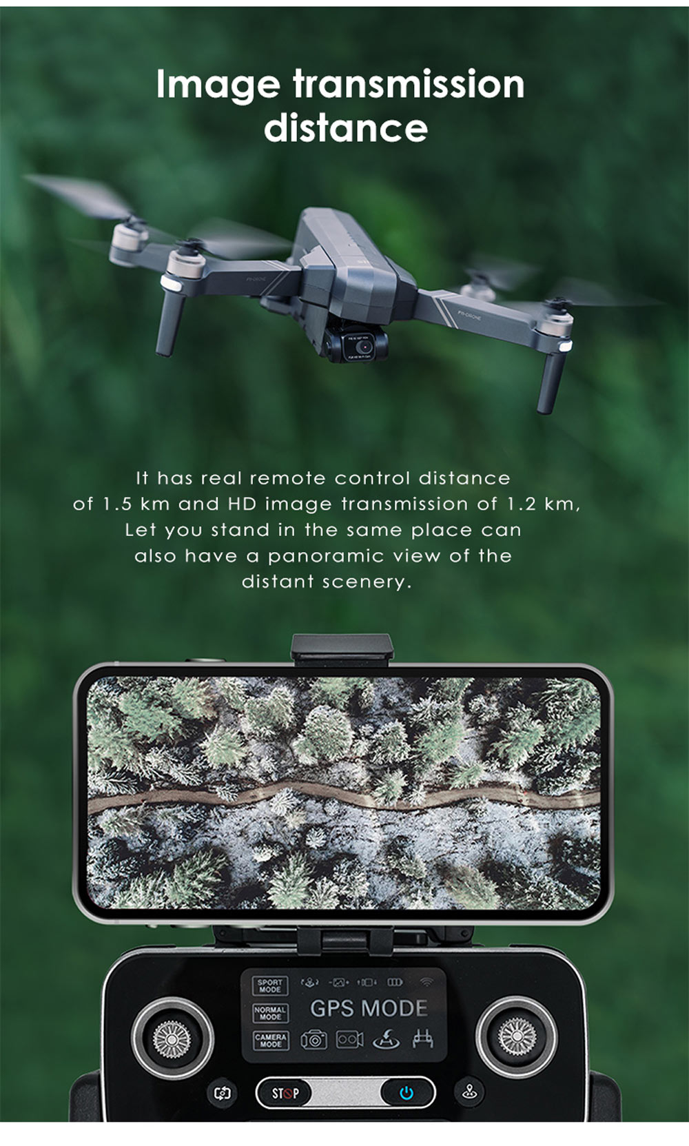 SJRC F11 4K Pro GPS 5G WIFI 1.2KM FPV Foldable RC Drone With 2-Axis Electronic Stabilization Gimbal Brushless RC Drone RTF - One Battery With Bag
