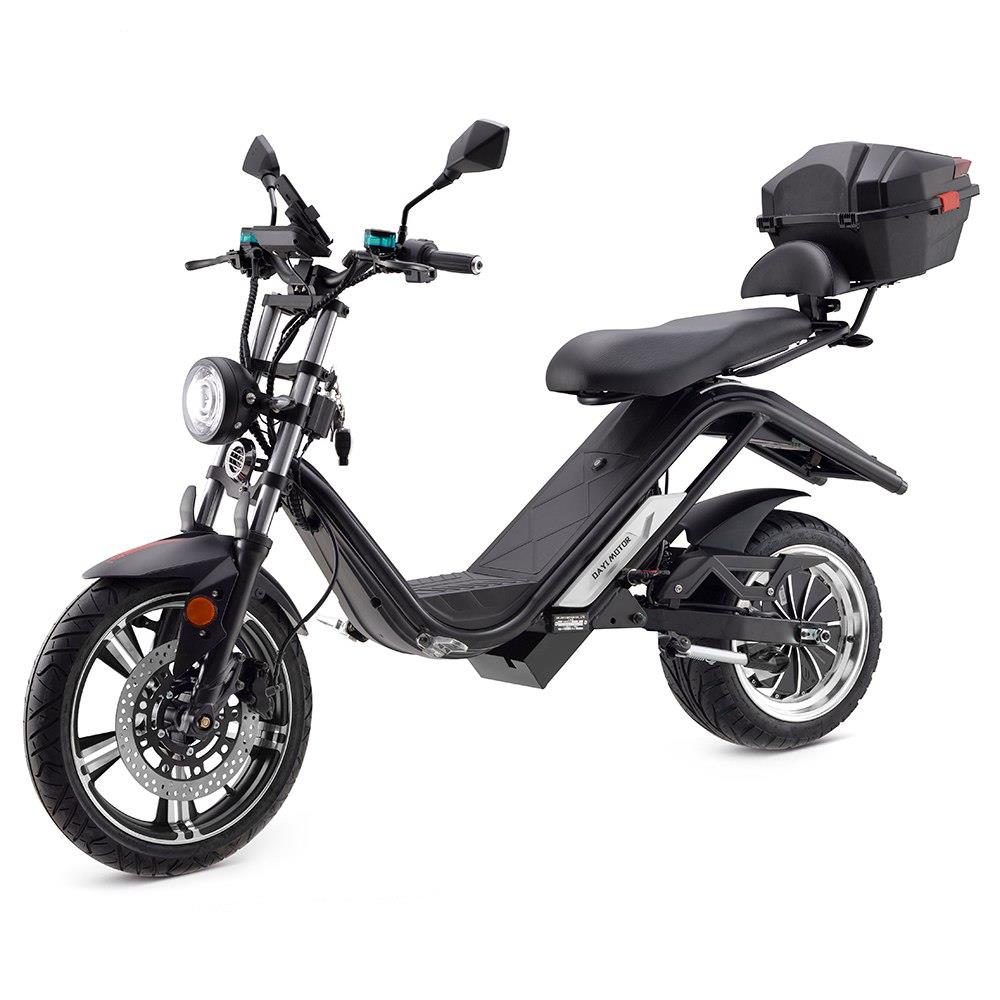 DAYI MOTOR e-Thor 6.0 Electric Motorcycle 4000W Brushless Motor 38AH Battery Front 17 Inch Rear 13 Inch Tire Scooter  -  Black