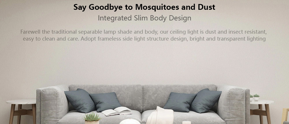 Xiaomi Mijia Smart LED Ceiling Light 220V Support WiFi / bluetooth / APP / Voice Control - White