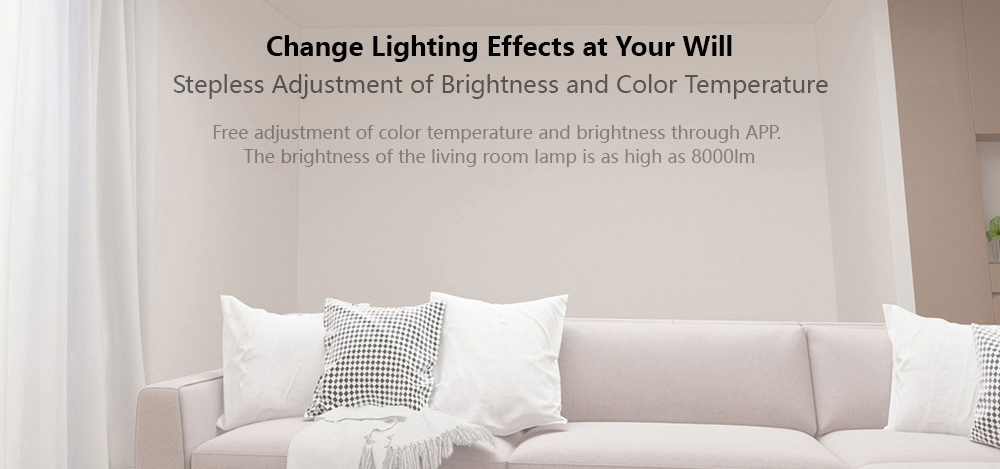 Xiaomi Mijia Smart LED Ceiling Light 220V Support WiFi / bluetooth / APP / Voice Control - White