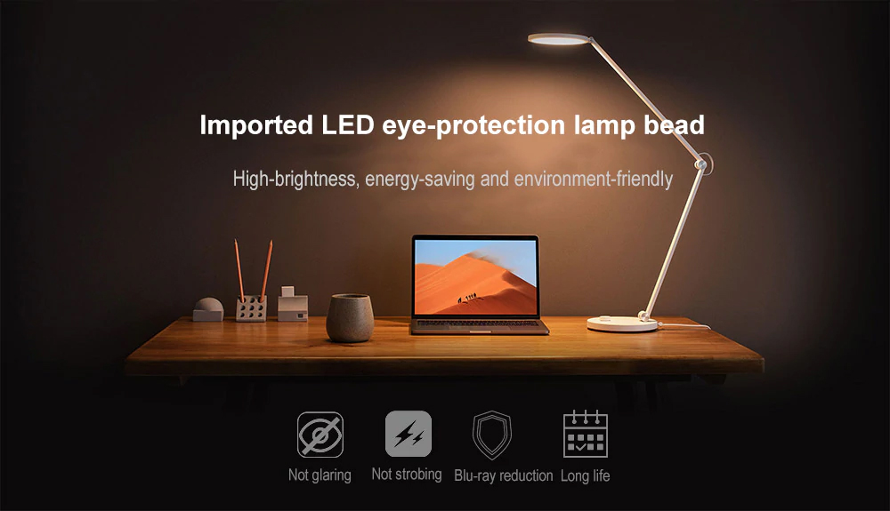 Xiaomi Mi Smart Led Desk Lamp Pro Multi-Joint APP Control A-level Illumination Eye Protection Works with Apple Homekit - White