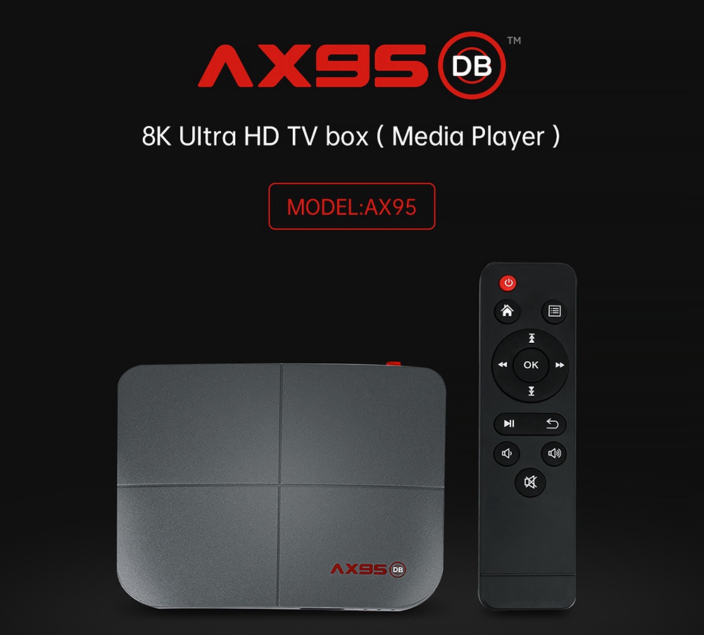 A95X DB Android 9.0 S905X3-B 4GB/64GB TV BOX 8K HDR 10+ 2.4G+5G Dual Band WIFI 100M LAN BDMV DOLBY