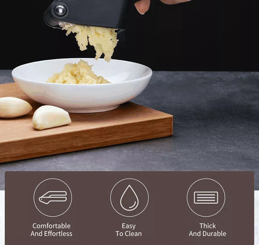 HUOHOU Kitchen Manual Garlic Press From Xiaomi Youpin - Black