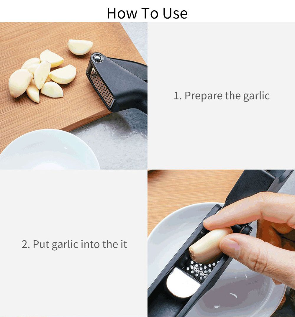 Εγχειρίδιο κουζίνας HUOHOU Garlic Press From Xiaomi Youpin - Black