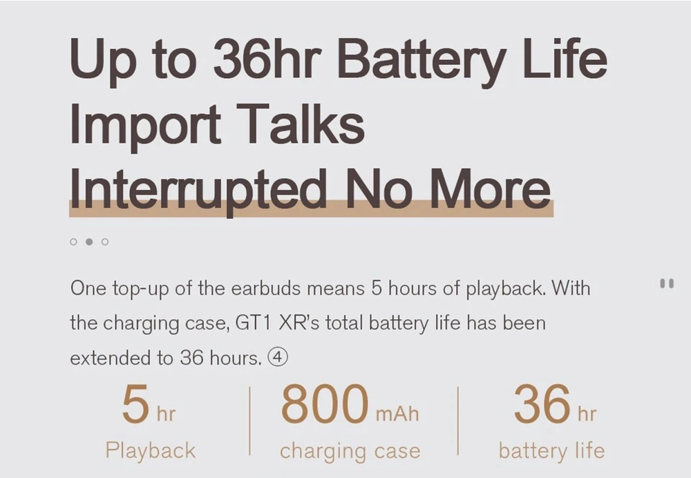 haylou gt1 xr battery life