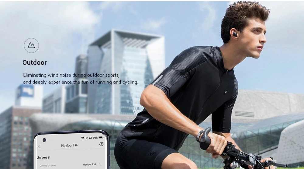 Haylou T16 Bluetooth 5.0 ANC TWS Earbuds 30H عمر البطارية الاستخدام المستقل للشحن اللاسلكي