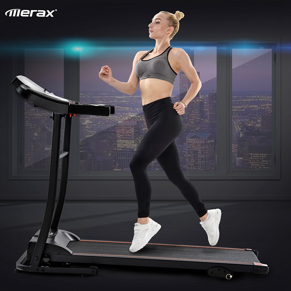 Merax Treadmills Indoor Use Foldable With Preset Speed Levels/USB/AUX/Bluetooth/LED Display