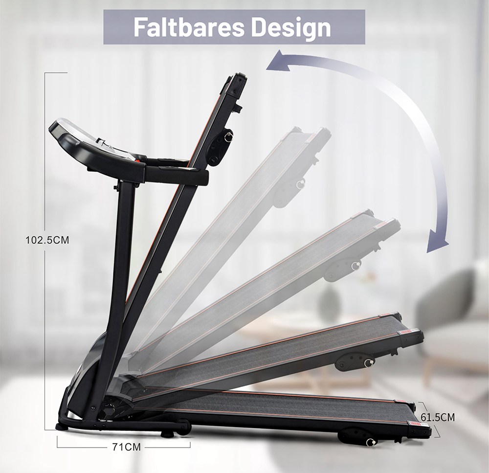 Merax Treadmills Indoor Use Foldable With Preset Speed Levels/USB/AUX/Bluetooth/LED Display