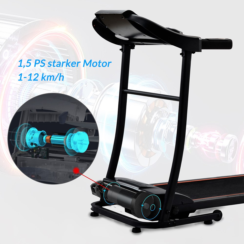 Tapis roulant Merax per uso interno pieghevole con livelli di velocità preimpostati / USB / AUX / Bluetooth / display a LED