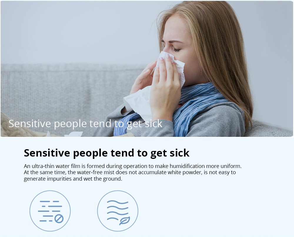 Xiaomi Smartmi Evaporation Air Humidifier 2 4L Large Capacity 99% Antibacterial Smart Screen Display Mi Home APP Control - White