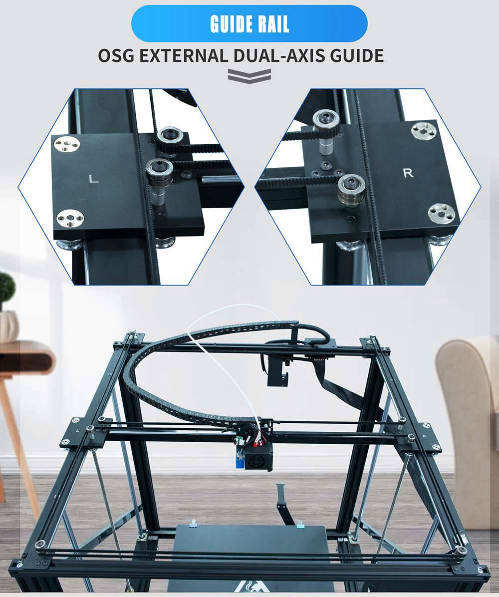 Tronxy 3D X5SA-500 Pro Upgraded FDM 3D Printer 500*500*600mm Linear Guide Titan Extruder CoreXY Ultra Silent Mainboard