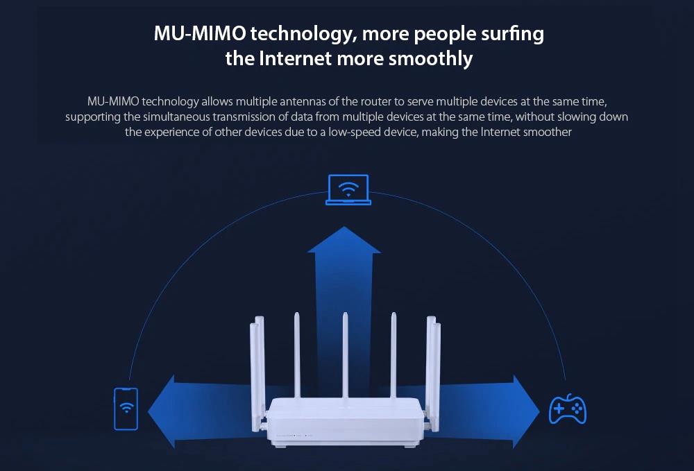 Xiaomi AC2350 Mi Alot Wireless Router 2183Mbps High Gain 7 Antennas 128Mb IPv6 MU-MIMO Dual-Band - White