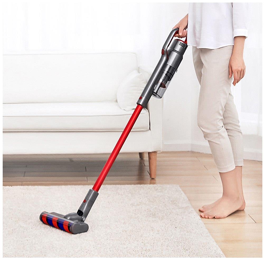 JIMMY JV65 Handheld Cordless Stick Vacuum Cleaner 22Kpa Suction Power 145AW Digital Motor 70 Minute Run Time 0.5L Big Dust Cup Low Noise Anti-winding Hair Mite + Water Tank - Red