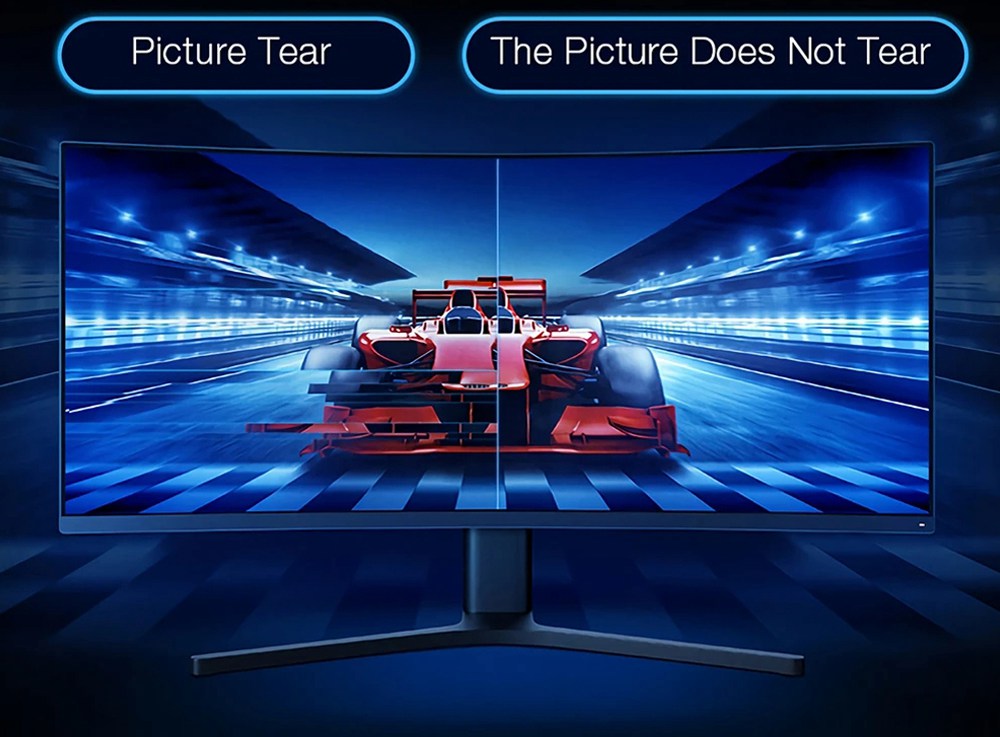 Original Xiaomi Curved Gaming Monitor 34 Inch 21:9 Bring Fish Screen 144Hz High Refresh Rate 1500R Curvature WQHD 3440*1440 Resolution 121% sRGB Wide Color Gamut Free-Sync Technology Display - Black