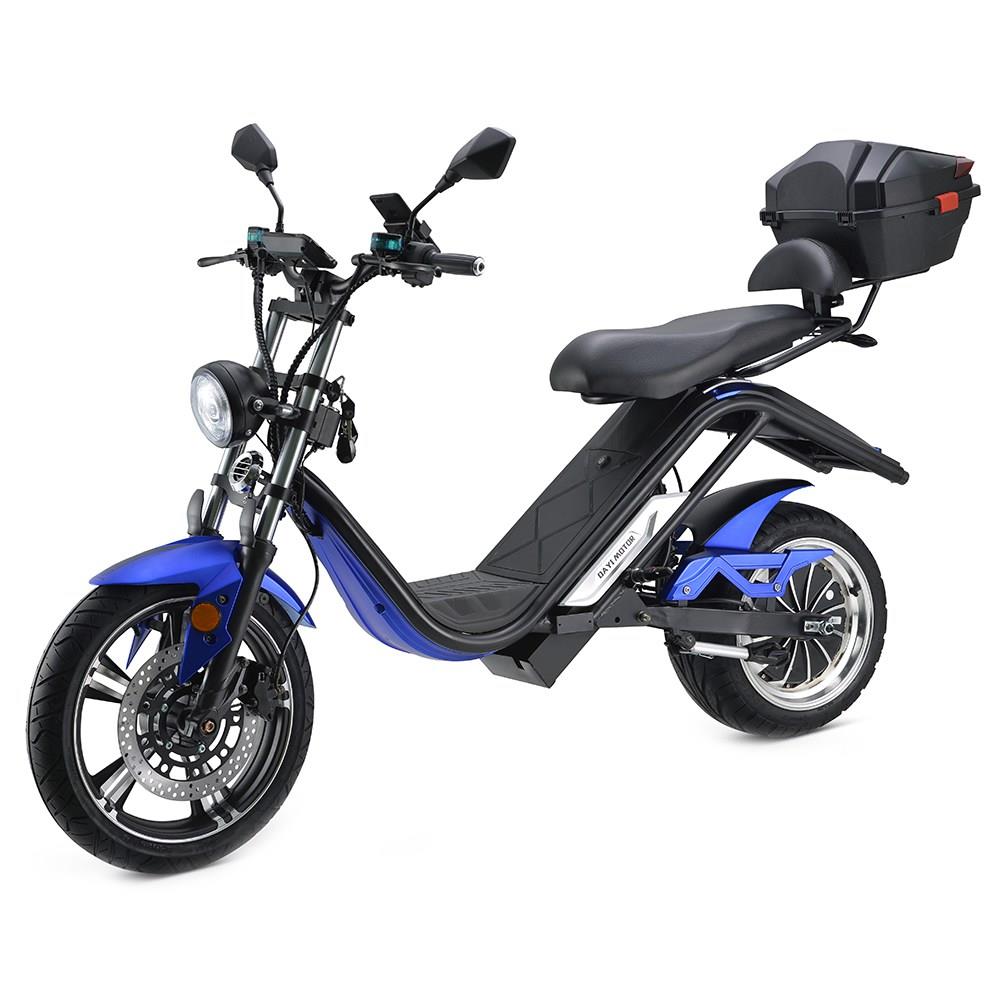 DAYI MOTOR e-Thor 6.0 Electric Motorcycle 4000W Brushless Motor 38AH Battery Front 17 Inch Rear 13 Inch Tire Scooter - Blue