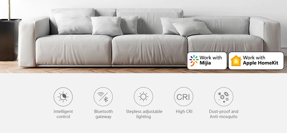 Xiaomi Mijia Smart LED Ceiling Light 220V Support WiFi / bluetooth / APP / Voice Control - White