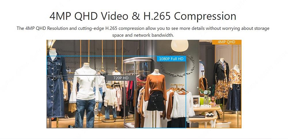 IPC-C22EP Dahua IMOU Cube 4MP IP Camera PIR Detection External Alarm Surveillance Two-way Talk Wi-Fi Connection Home Company Security Monitor - White