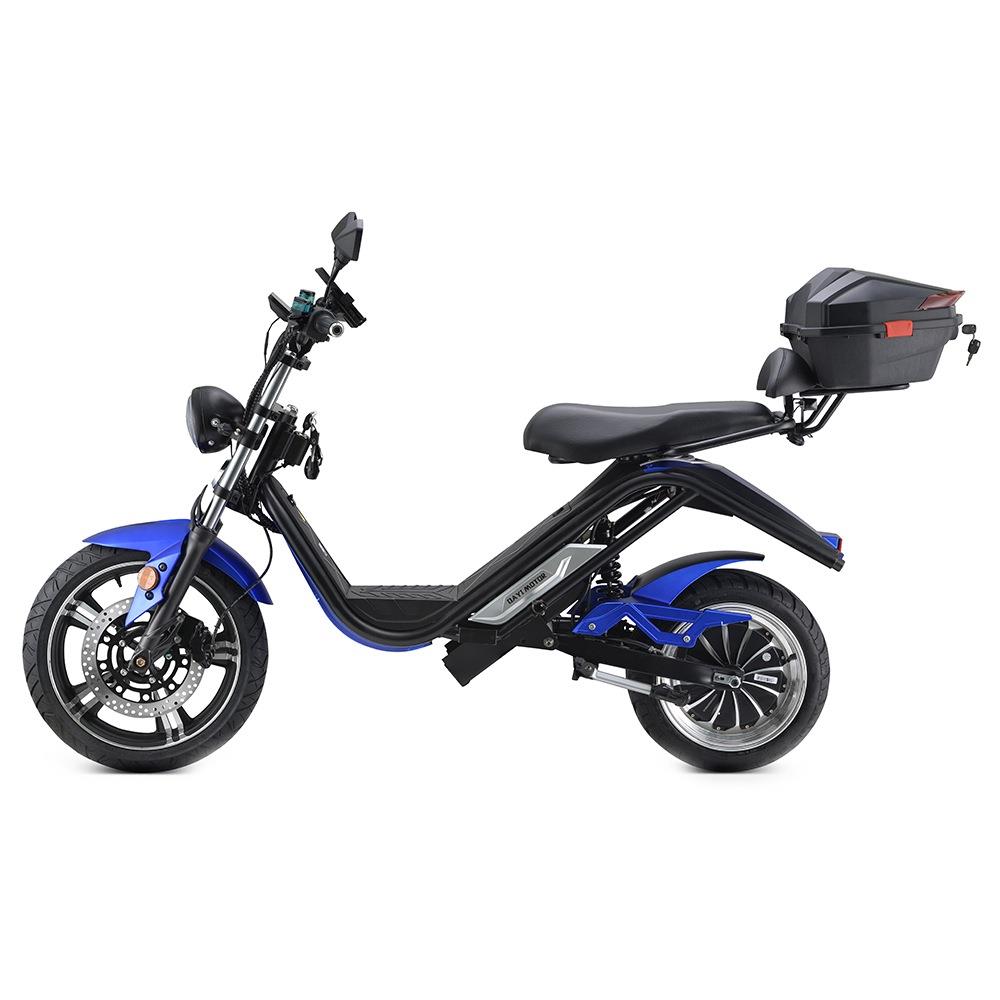 DAYI MOTOR e-Thor 6.0 Electric Motorcycle 4000W Brushless Motor 38AH Battery Front 17 Inch Rear 13 Inch Tire Scooter - Blue