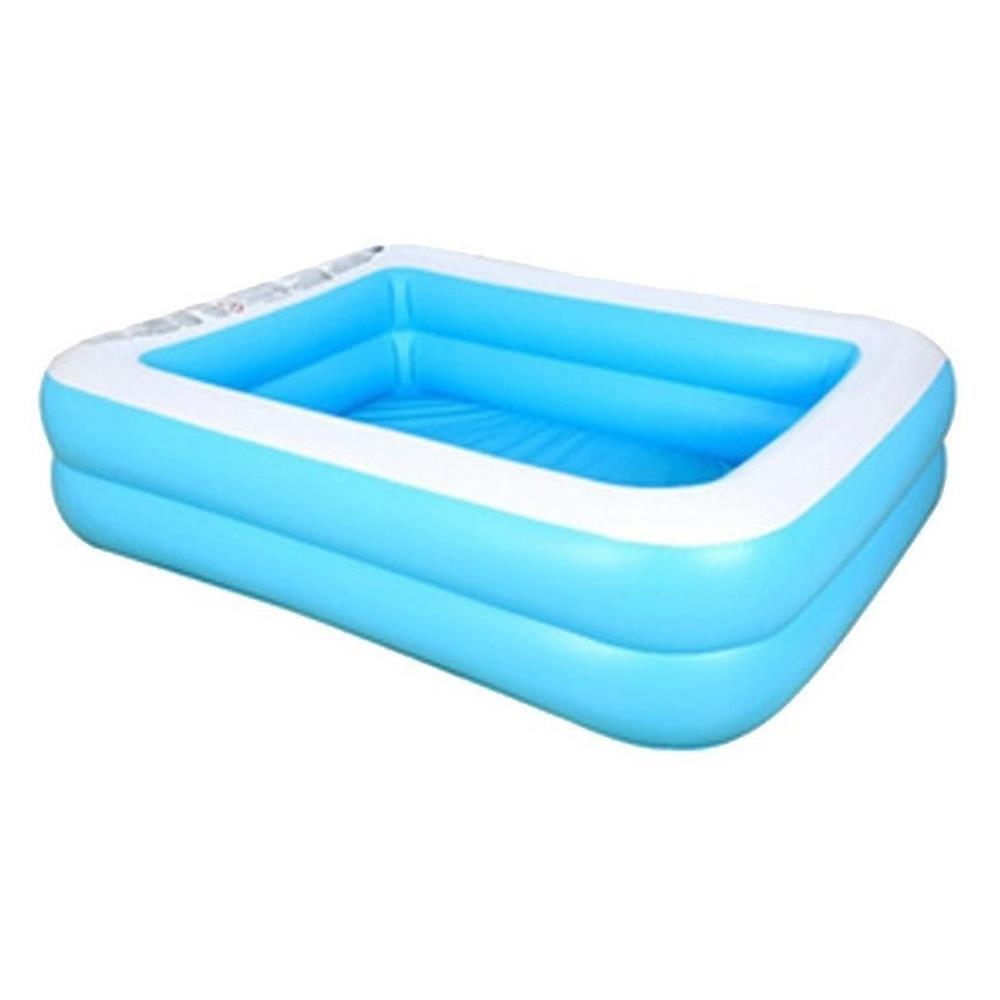 Kids Inflatable Swimming pool baby Adult Home Paddling pool Thick Wear-resistant 155*108*46cm/61.02*42.52*18.11inch inch Blue White