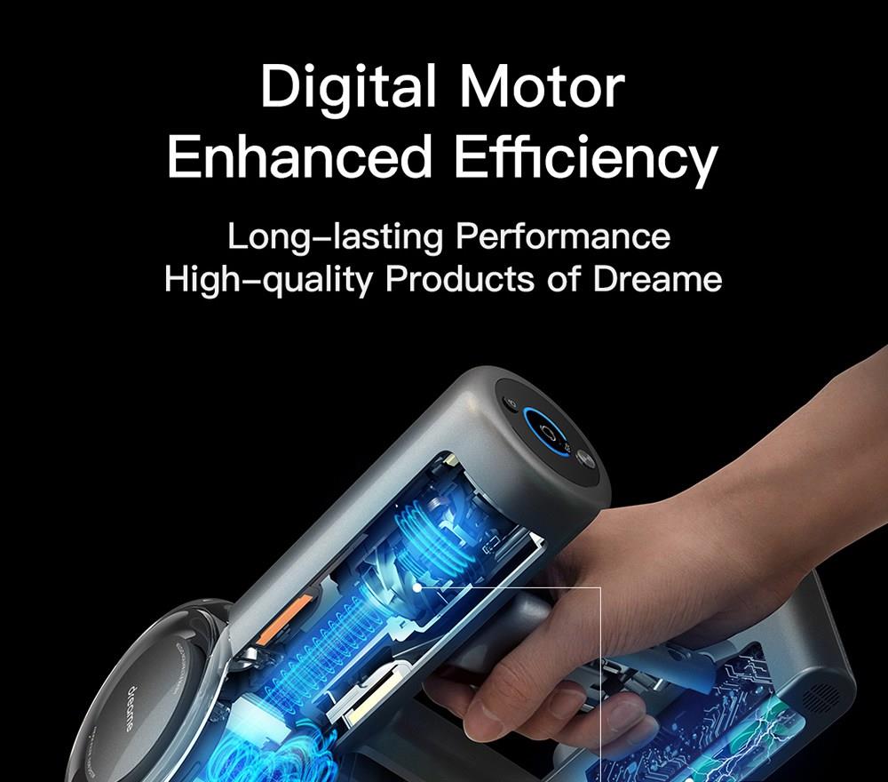 Dreame V11 Handheld Cordless Vacuum Cleaner 25Kpa Suction OLED Display Portable Multi-function All in one Dust Collector Floor Carpet Cleaner 450W Brushless Motor 3000mAh Battery EU Version - Grey