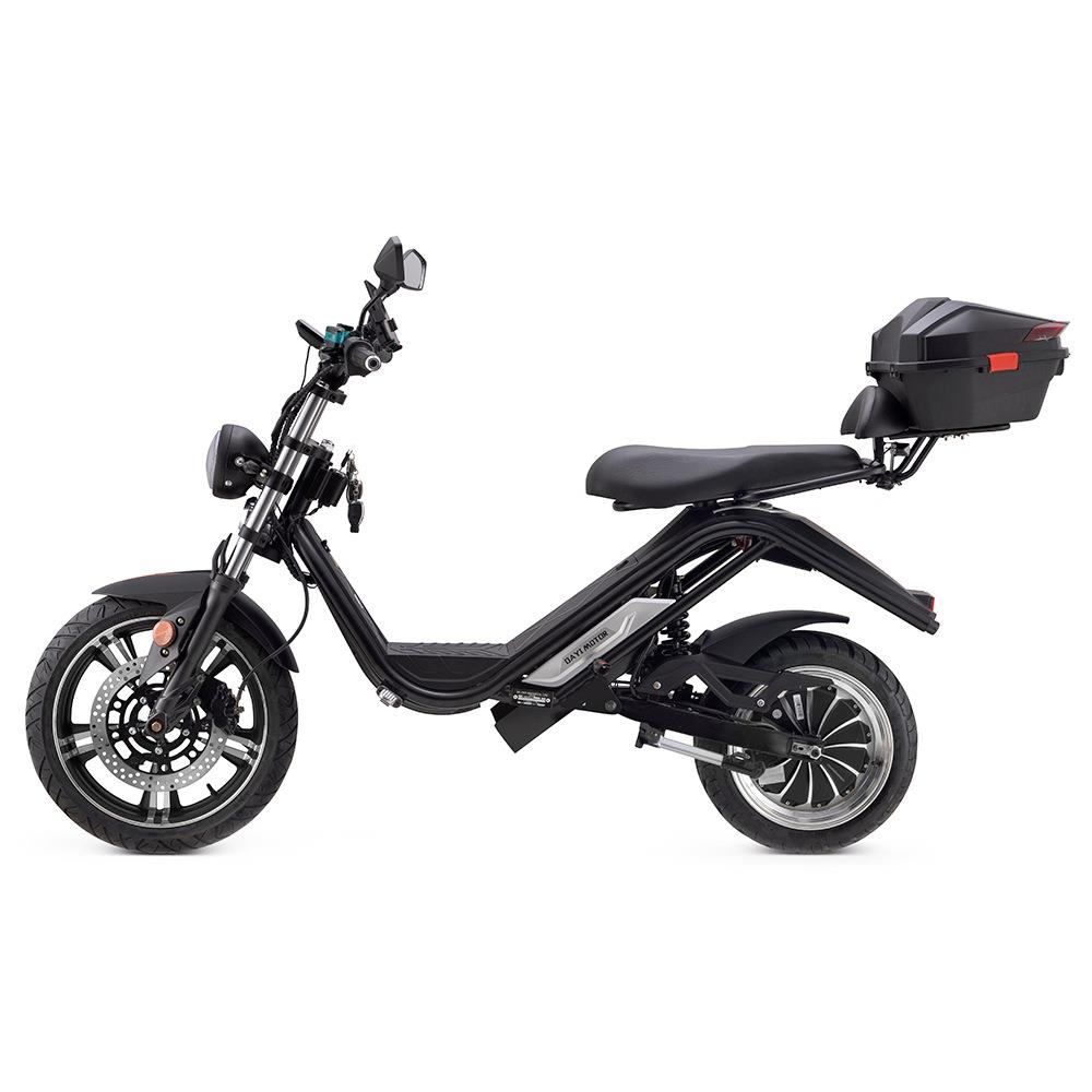 DAYI MOTOR e-Thor 6.0 Electric Motorcycle 4000W Brushless Motor 38AH Battery Front 17 Inch Rear 13 Inch Tire Scooter  -  Black