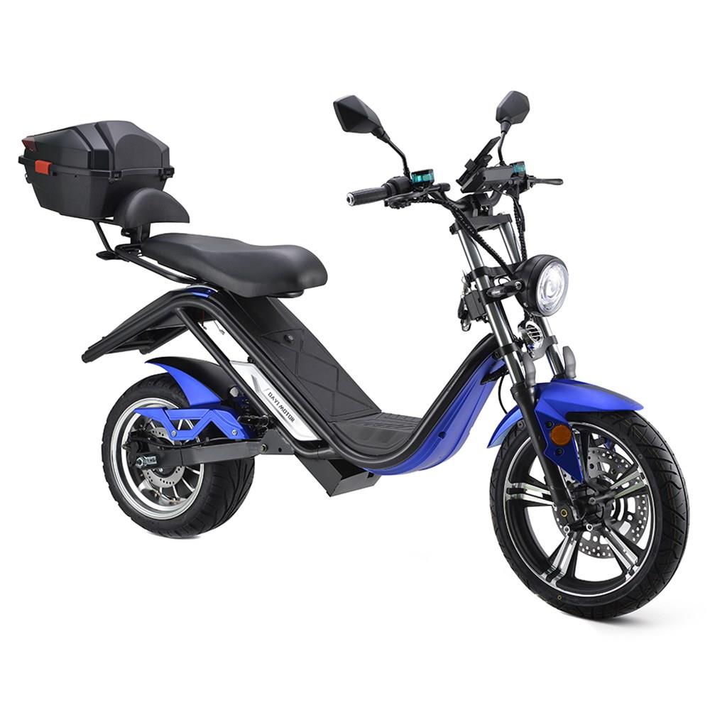 DAYI MOTOR e-Thor 6.0 Electric Motorcycle 4000W Brushless Motor 38AH Battery Front 17 Inch Rear 13 Inch Tire Scooter - Blue