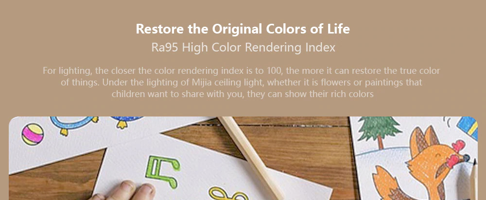 Xiaomi Mijia Smart LED Ceiling Light 220V Support WiFi / bluetooth / APP / Voice Control - White