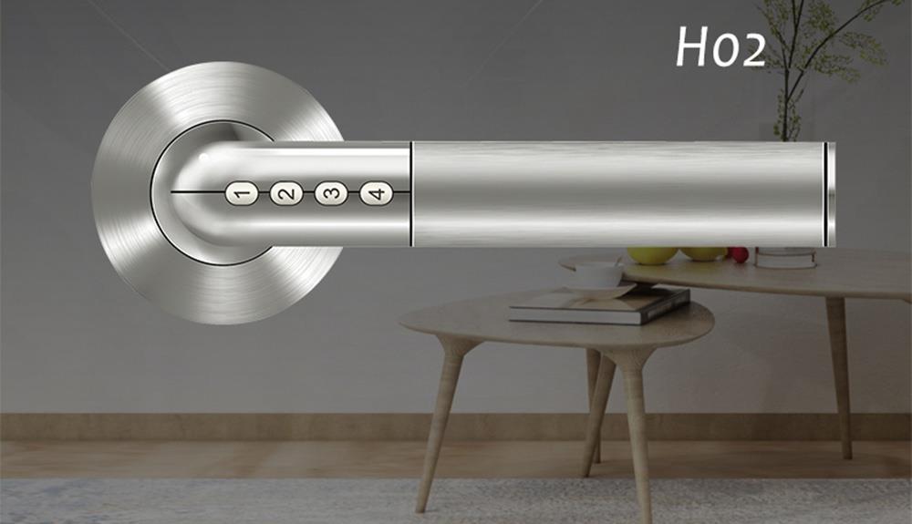 Exitec H02 Intelligent Electronic Combination Lock Smart keyless Anti-theft Door Lock iOS Android Bluetooth APP Remote Control - Silver