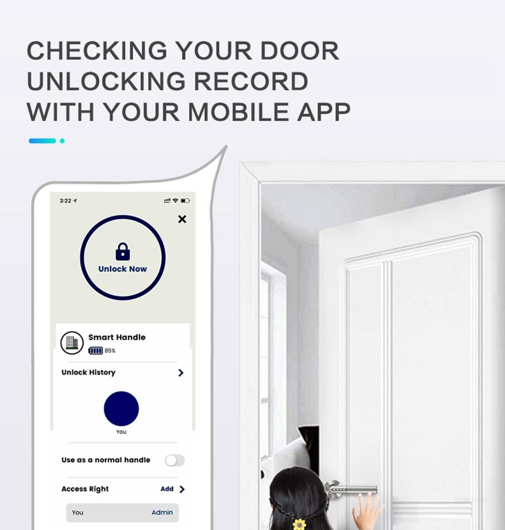 H02 Intelligent Electronic Combination Lock Silver