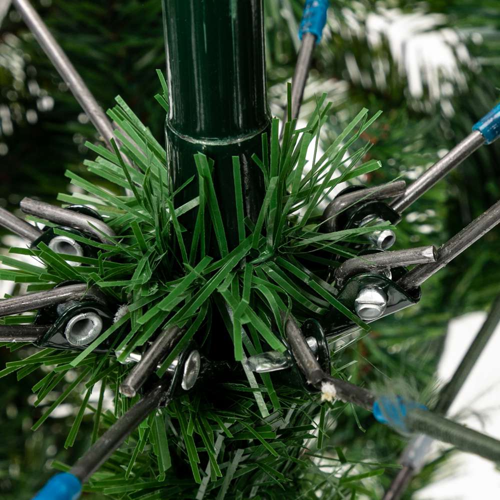 6FT Bionic Decoration Christmas Tree 920 Branches PVC Leaves Metal Frame With Pine Cones - Dark Green