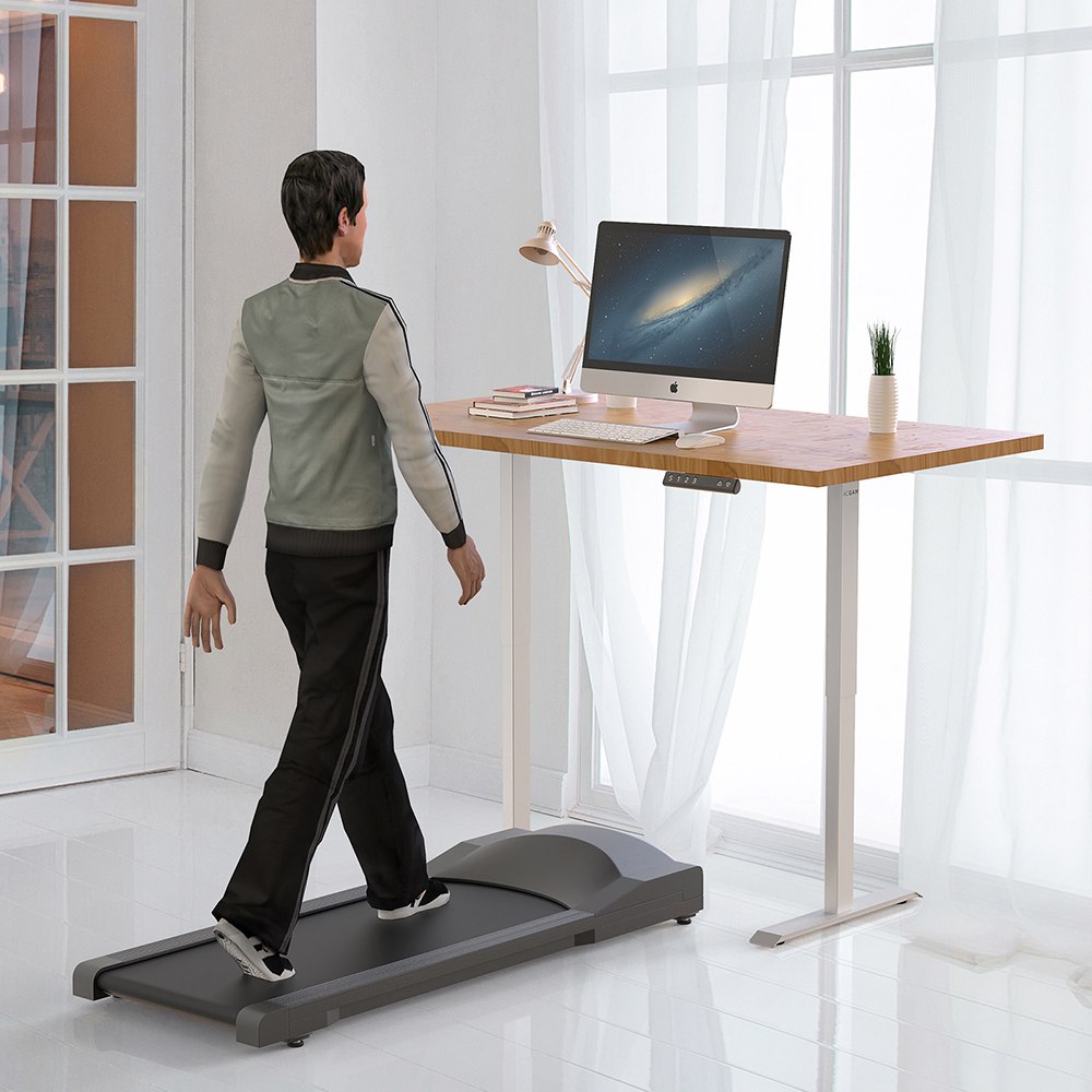 Acgam Electric Stand Up Desk Frame Workstation, Ergonomic Standing Height Adjustable Base White (Frame Only)