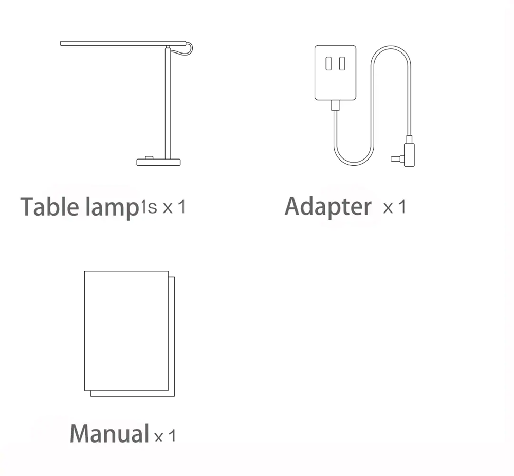 Xiaomi Mijia Table Lamp 1S Smart Reading Light Four Lighting Modes APP Voice Control EU Version - White