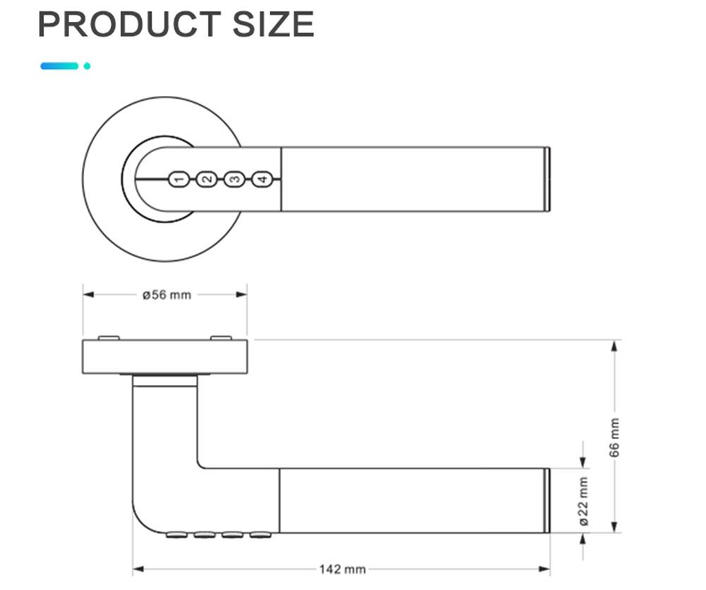 H02 Intelligent Electronic Combination Lock Silver