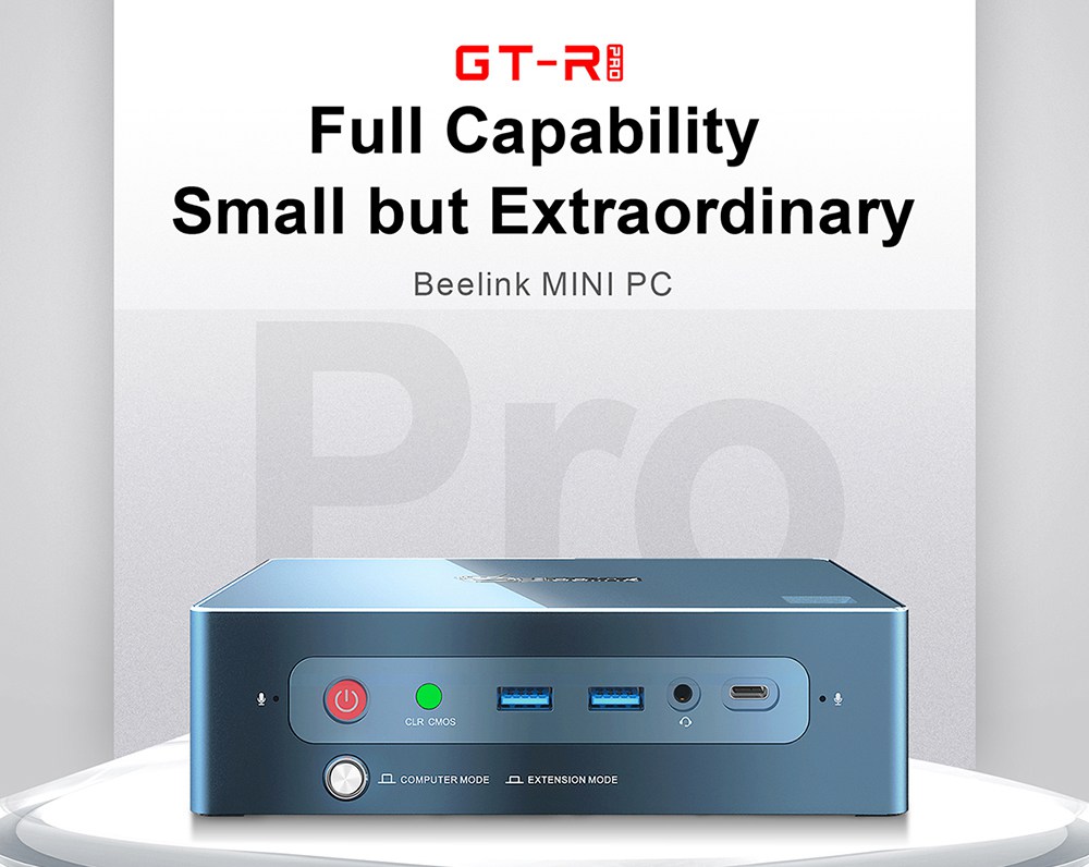 Beelink GT-R Pro MINI PC AMD Ryzen5 3550H Quad Core 16GB RAM 512GB SSD 1TB HDD WIFI6 Type-C same screen Game HI-FI  Screen Mirroring