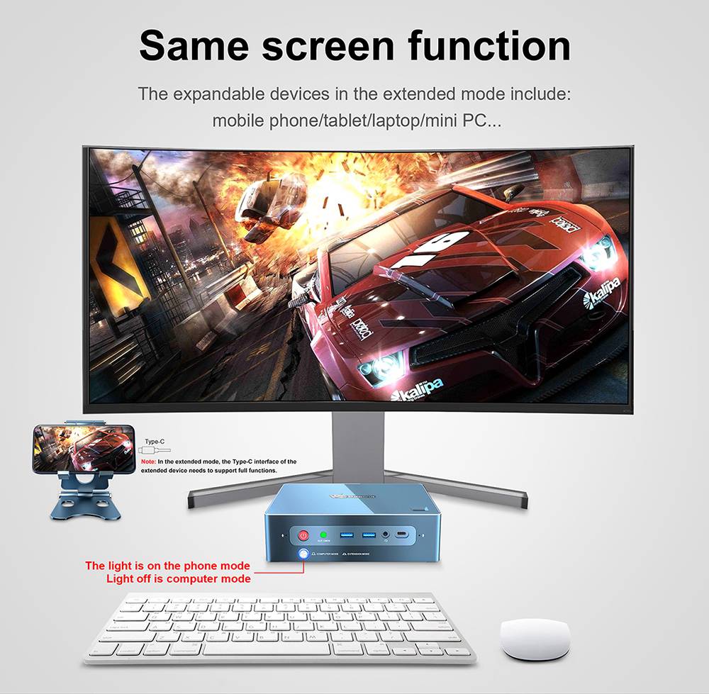 Beelink GT-R Pro MINI PC AMD Ryzen5 3550H Quad Core 16GB RAM 512GB SSD 1TB HDD WIFI6 Type-C same screen Game HI-FI  Screen Mirroring