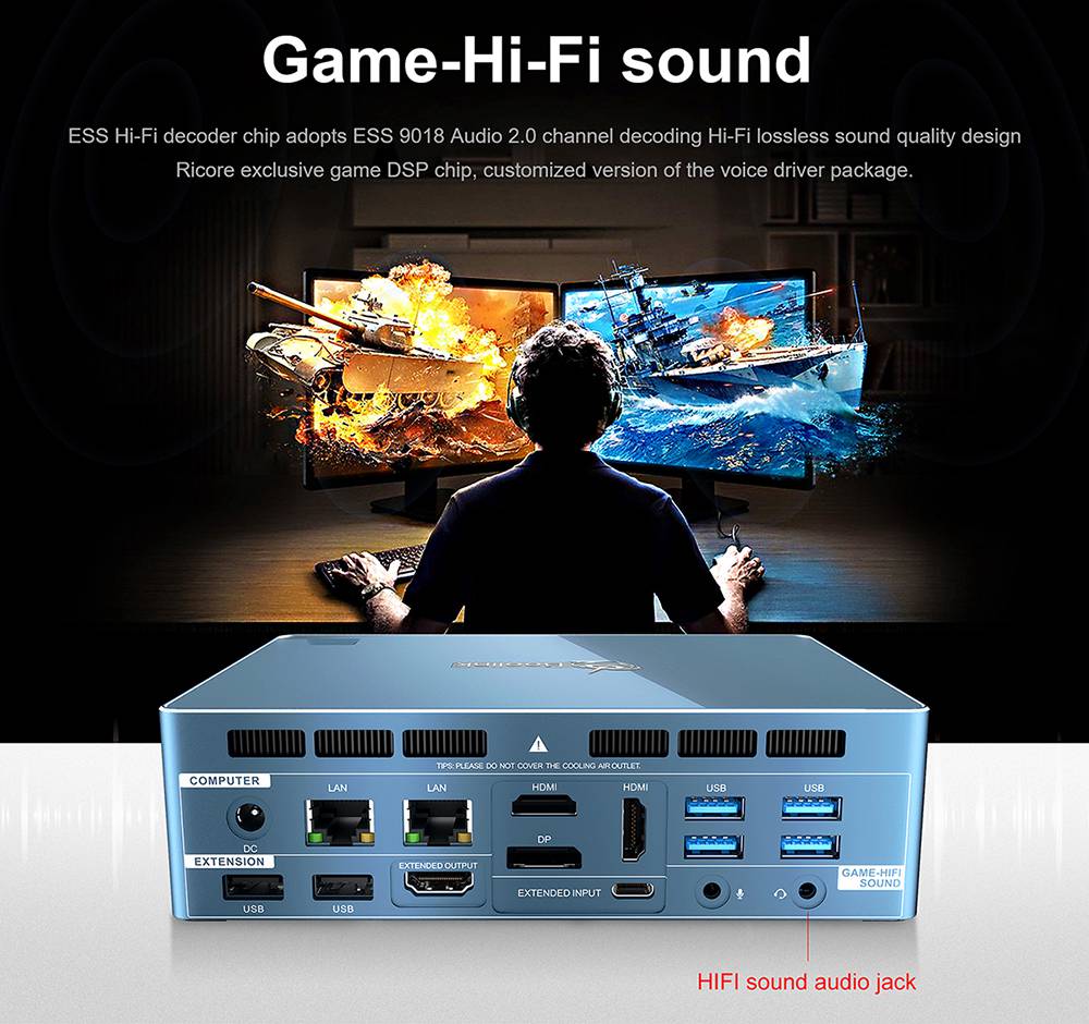 Beelink GT-R Pro MINI PC AMD Ryzen5 3550H Quad Core 16GB RAM 512GB SSD 1TB HDD WIFI6 Type-C same screen Game HI-FI  Screen Mirroring