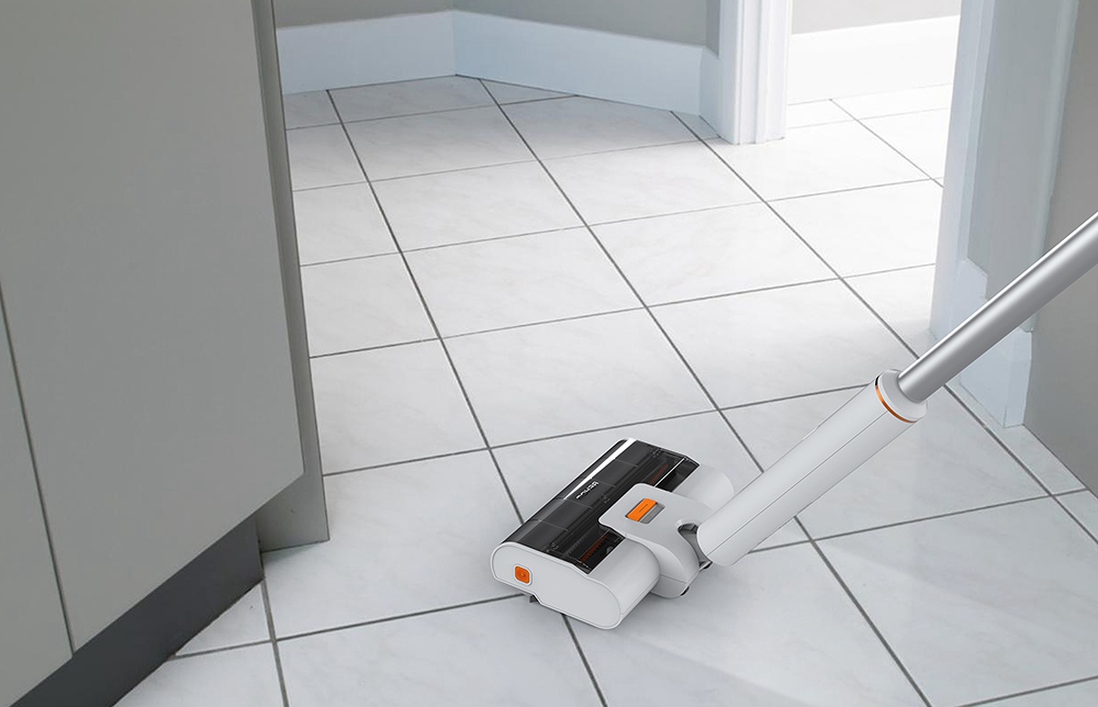 Behow WYPE Cordless Handheld Floor Cleaner Sweeping and Mopping Two in One Dual Water Tank Automatic Cleaning 2200mAh Battery 60 Minutes Running Time - Orange