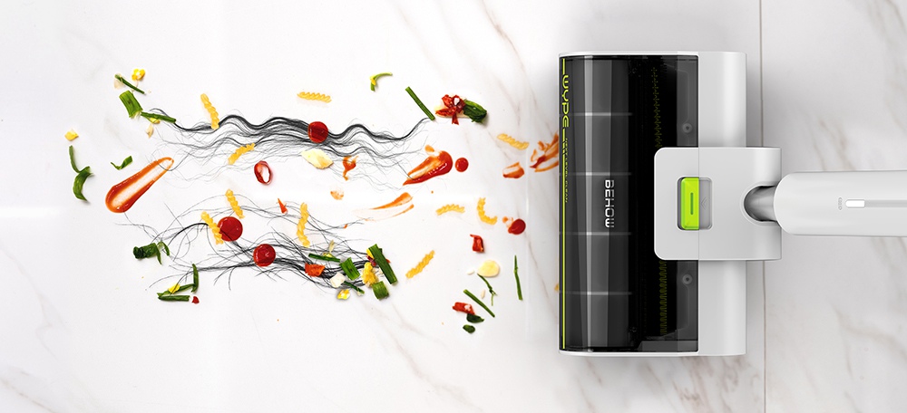 Behow WYPE Cordless Handheld Floor Cleaner Sweeping and Mopping Two in One Dual Water Tank Automatic Cleaning 2200mAh Battery 60 Minutes Running Time - Orange