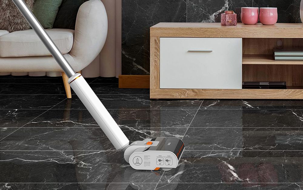 Behow WYPE Cordless Handheld Floor Cleaner Sweeping and Mopping Two in One Dual Water Tank Automatic Cleaning 2200mAh Battery 60 Minutes Running Time - Orange