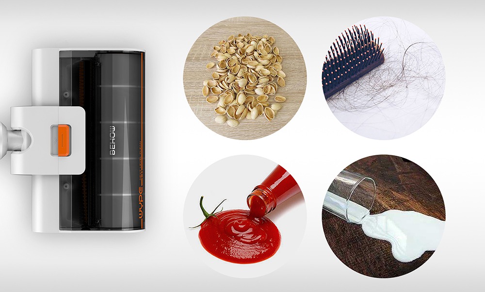 Behow WYPE Cordless Handheld Floor Cleaner Sweeping and Mopping Two in One Dual Water Tank Automatic Cleaning 2200mAh Battery 60 Minutes Running Time - Orange