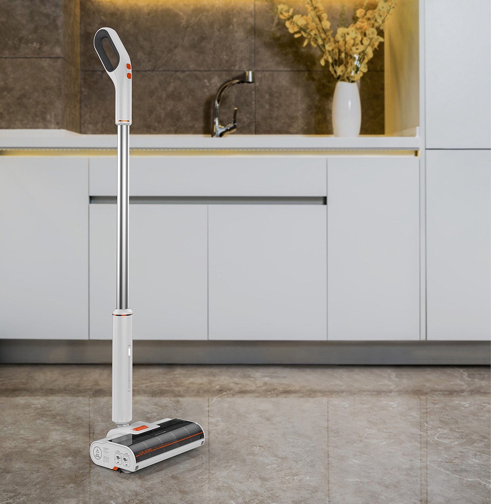 Behow WYPE Cordless Handheld Floor Cleaner Sweeping and Mopping Two in One Dual Water Tank Automatic Cleaning 2200mAh Battery 60 Minutes Running Time - Orange