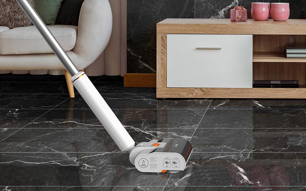 Behow WYPE Cordless Handheld Floor Cleaner Sweeping and Mopping Two in One Dual Water Tank Automatic Cleaning 2200mAh Battery 60 Minutes Running Time - Orange