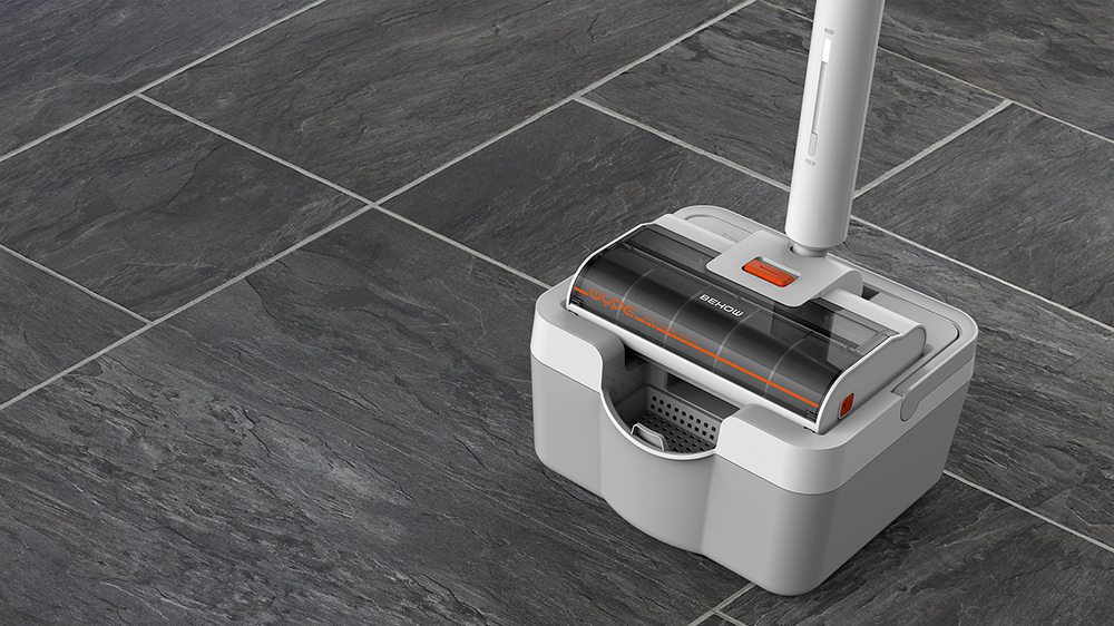 Behow WYPE Cordless Handheld Floor Cleaner Sweeping and Mopping Two in One Dual Water Tank Automatic Cleaning 2200mAh Battery 60 Minutes Running Time - Orange