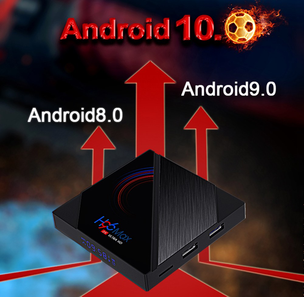 H96 MAX H616 2GB / 16GB Android 10 TV Box Allwinner H616 2.4G + 5.8G WiFi 100 Мбит / с LAN Bluetooth