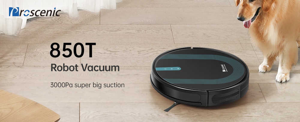 Proscenic 850T Smart Robot Cleaner 3000Pa Suction Black