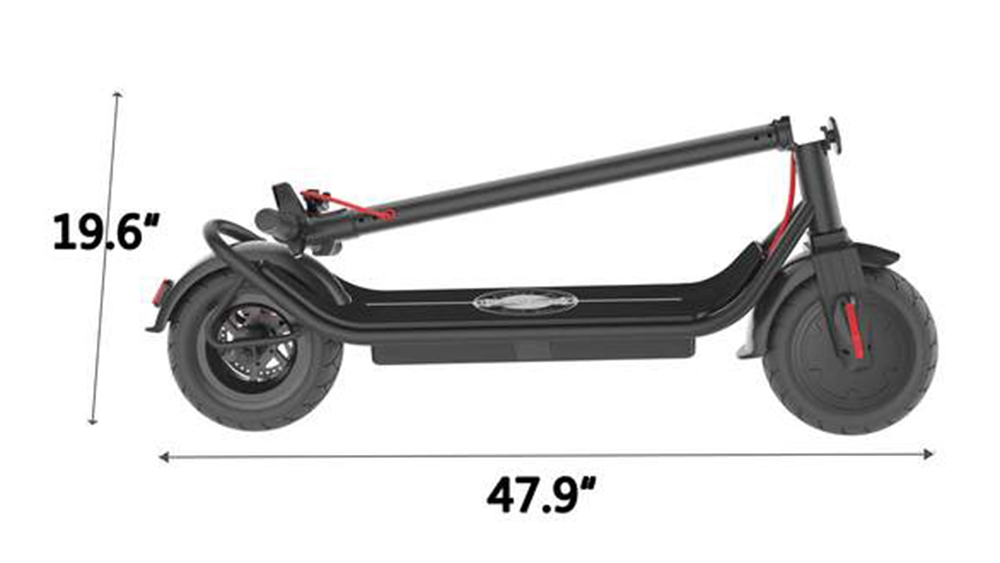 Urban Drift S006 10-дюймовый электрический скутер 10Ah Корпус из алюминиевого сплава 350W Мотор Задний дисковый тормоз 25 км / ч - черный