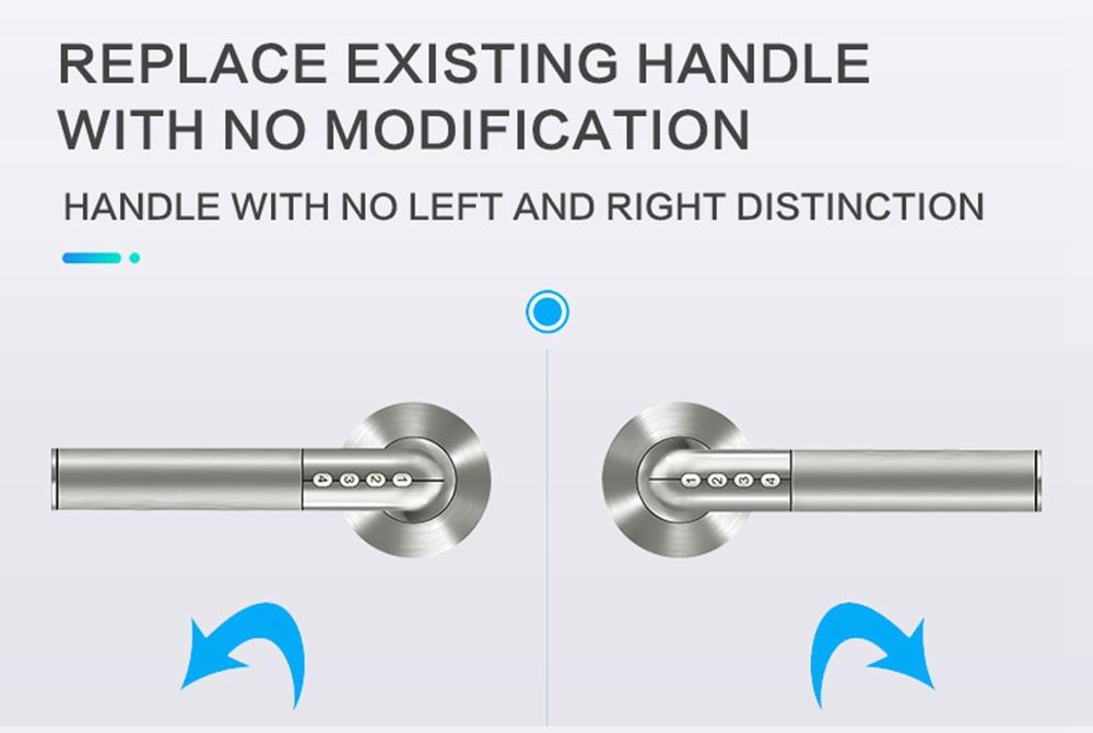 Exitec H02 Intelligent Electronic Combination Lock Smart keyless Anti-theft Door Lock iOS Android Bluetooth APP Remote Control - Silver